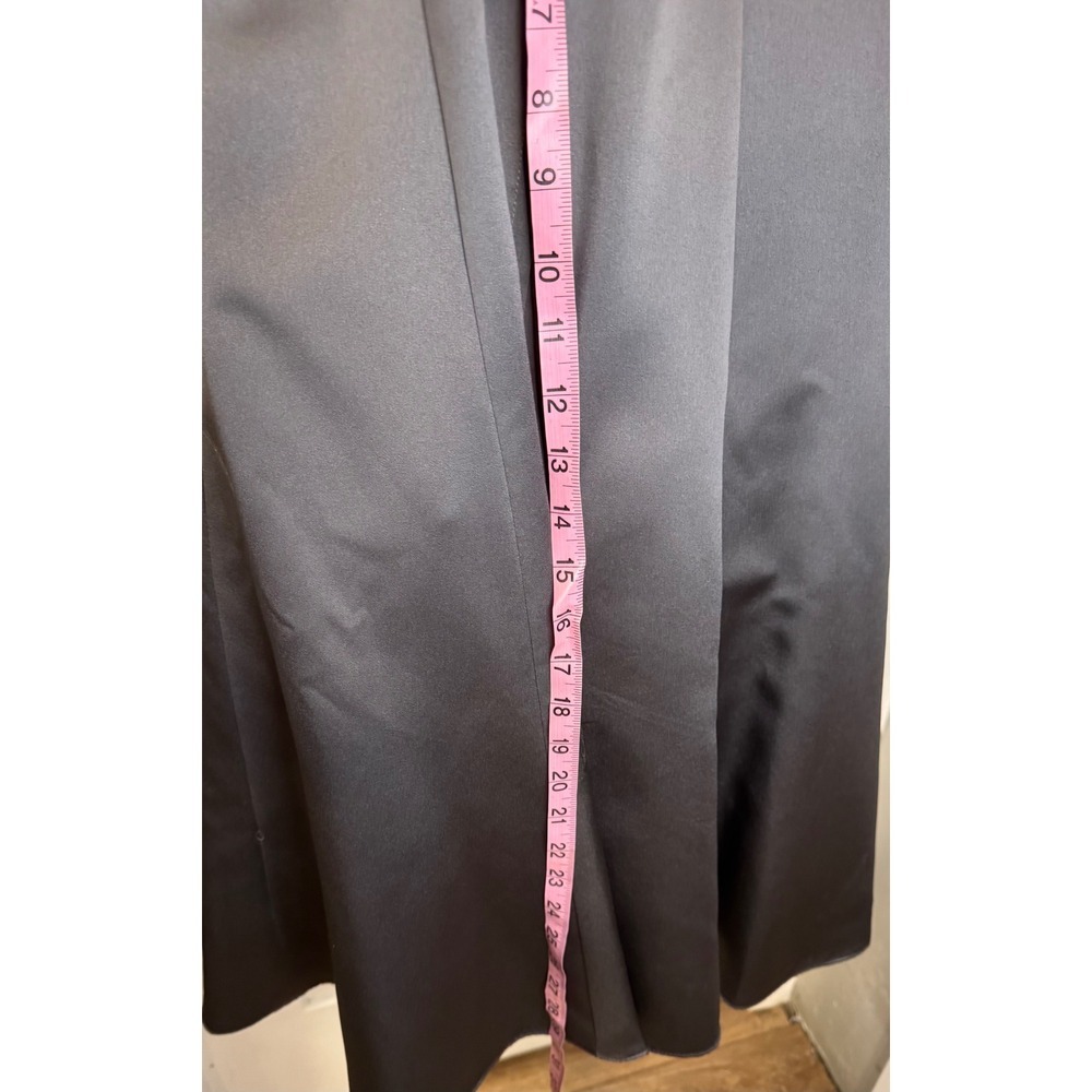 Alfred Angelo Charcoal Satin Embellished rhinestone Strap Dress Size 4 - Picture 7 of 11